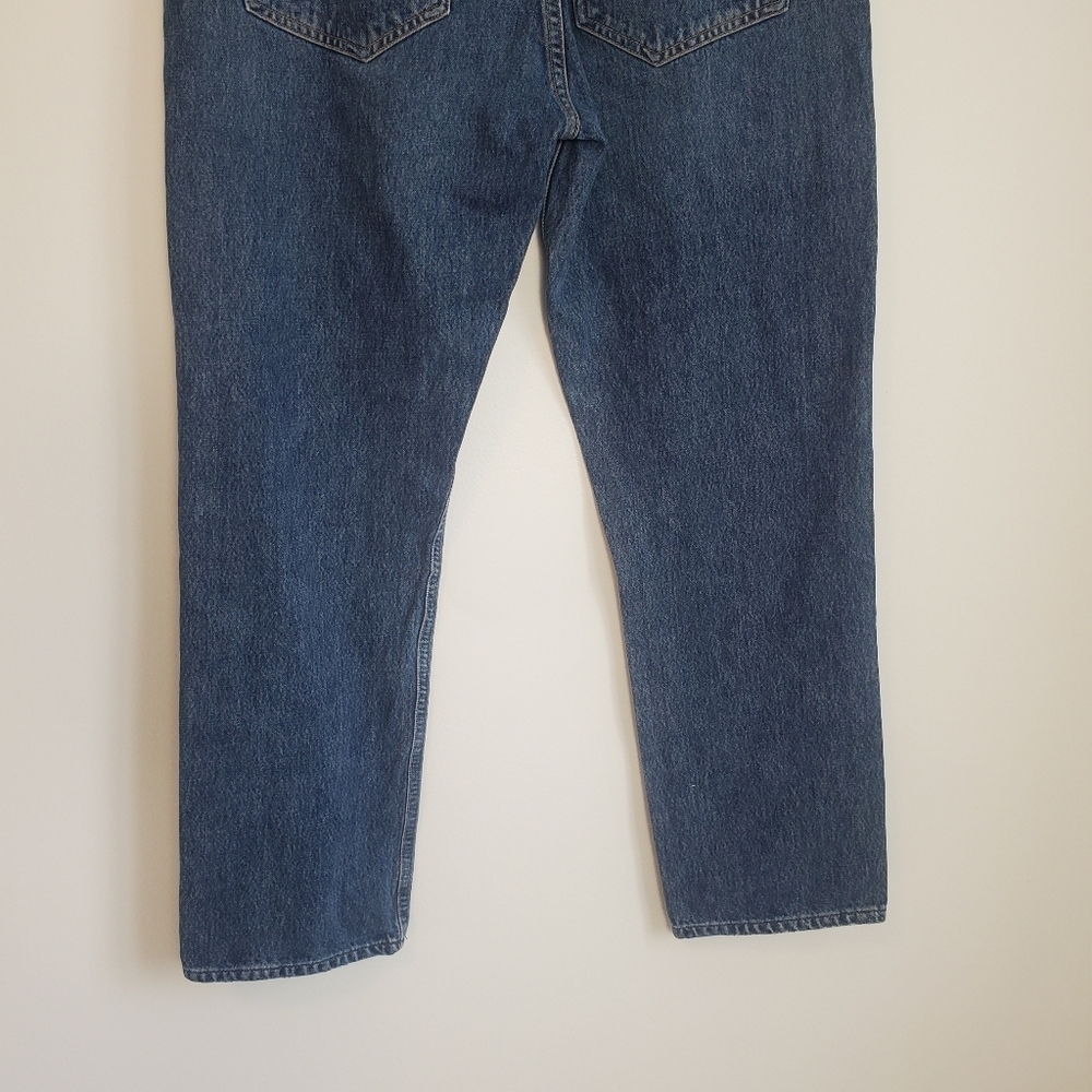 Agolde Riley Hi Rise Straight Crop Jeans In Air Blue - Picture 5 of 7